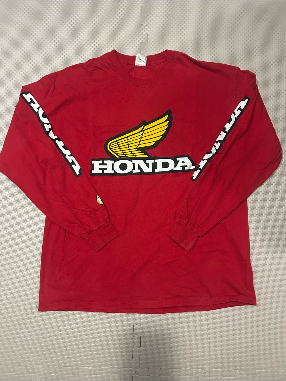 Honda Men's Red Long-Sleeve Graphic Shirt